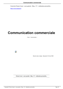 Communication commerciale