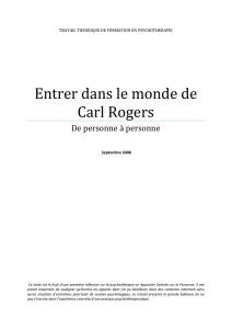 Entrer dans le monde de Carl Rogers
