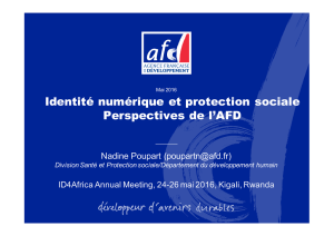Identité numérique et protection sociale Perspectives de l`AFD