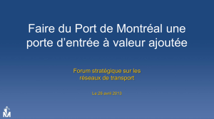 PRÉSENTATION - Port de Montréal