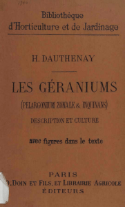 les géraniums - Obras raras da USP