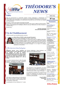 N°10 - juin 2013 - Institut de Formation Interhospitalier Théodore