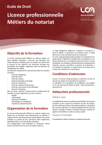 Licence professionnelle Métiers du notariat