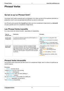 Phrasal Verbs - First Certificate