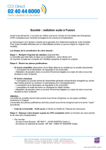 Société : radiation suite à Fusion - CCI Nantes St