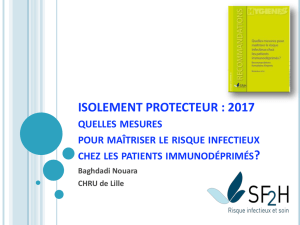 ISOLEMENT PROTECTEUR - CCLIN Paris-Nord