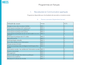 Programmes en français