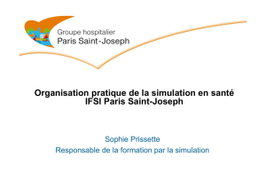 Organisation pratique de la simulation en santé à l`IFSI Paris Saint