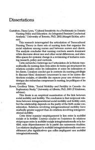 Dissertations - Canadian Bulletin of Medical History