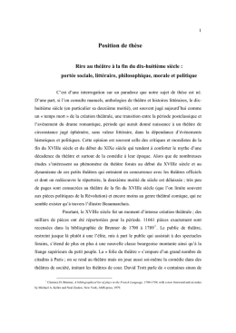 Dissertation sur le rire