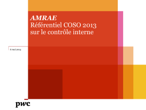 AMRAE Référentiel COSO 2013 sur le contrôle interne