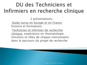 Study Nurse - Recherche Clinique Paris Centre