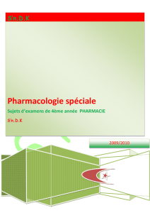 Pharmacologie spéciale