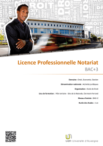 Licence Professionnelle Notariat - ENT