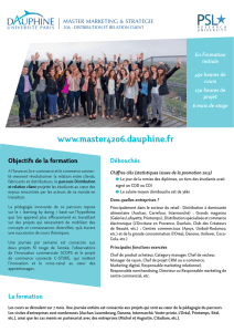 La formation - master 206 Dauphine