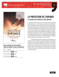 la protection de l`enfance - Presses de l`Université du Québec