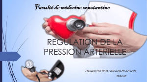 Régulation de la pression artérielle
