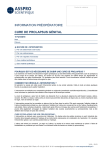 cure prolapsus genital - Dr Daher