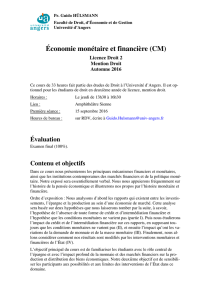 Économie monétaire et financière (CM)