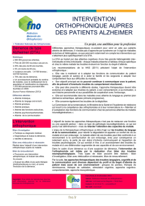 intervention orthophonique aupres des patients alzheimer