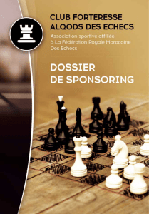 fortress chess - dossier de sponsoring