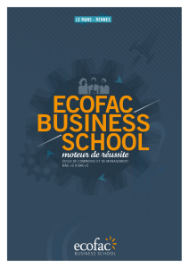 Plaquette de présentation Ecofac Business School