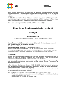 Expert(e) en Qualité/accréditation en Santé Sénégal
