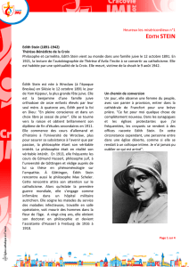Edith Stein - Jeunes et Vocations