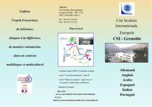 Présentation PowerPoint - Cité scolaire internationale Grenoble