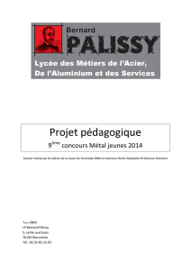 Projet pédagogique - Lycée Professionnel Bernard Palissy