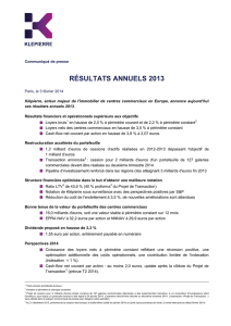 résultats annuels 2013 - La Bourse pour les nains