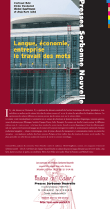 Bibliographie dépliant - Presses Sorbonne Nouvelle