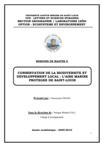 conservation de la biodiversite et developpement local : l