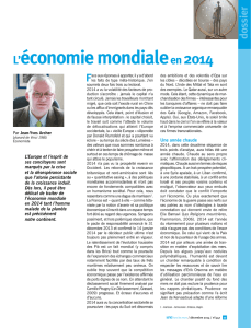 L`économie mondialeen 2014