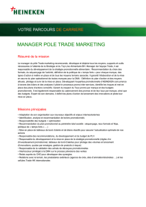 manager pole trade marketing - Heineken