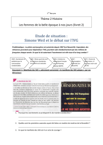 Etude de situation : Simone Weil et le débat sur l`IVG - E