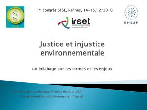 Justice et injustice environnementale