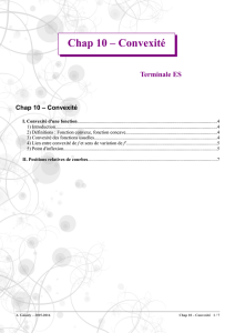 Chap 10 – Convexité - Mathématiques 2015-2016