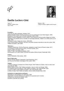 Émilie Leclerc-‐Côté - Agence Ginette Achim