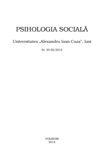 psihologia socială - Observator international in stiinte sociale