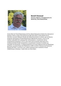 Biographie Benoit Deveaud