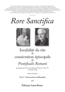 Pontificalis Romani - Les Amis du Christ Roi de France