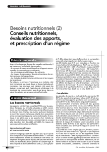 Besoins nutritionnels