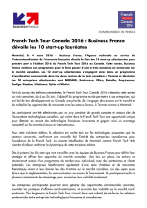 French Tech Tour Canada 2016 - Accueil Business France Events