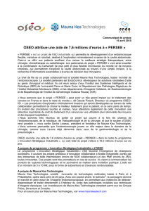 OSEO attribue une aide de 7,6 millions d`euros à « PERSEE »