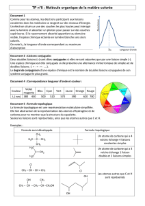 TP n°8 : Molécule organique de la matière colorée