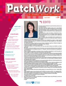 Patchwork-n°39 Avril 2011 - AGEPS