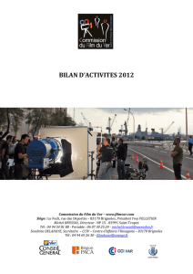 bilan d`activites 2012 - Commission du Film du Var