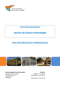 Gastro-entérologie - Hôpital Paris Saint Joseph