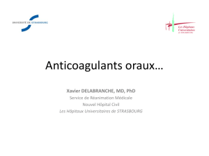 Anticoagulants oraux… - URML